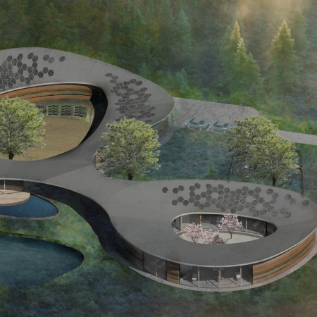 Rammed Earth Walls and Biophilic Design Enhance Wellness Experience in a Natural Spa Retreat