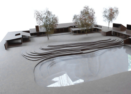 Harmonious Integration of Blue Clay Bricks and Green Roofs in Sustainable Residential Design