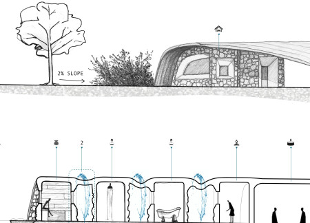 Curvilinear Retreat Featuring Charred Wooden Shingles and Cross-Laminated Timber Construction