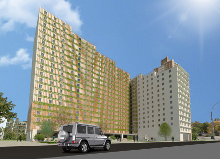 Charred Wooden Shingles and Vertical Gardens in a Sustainable Community Complex