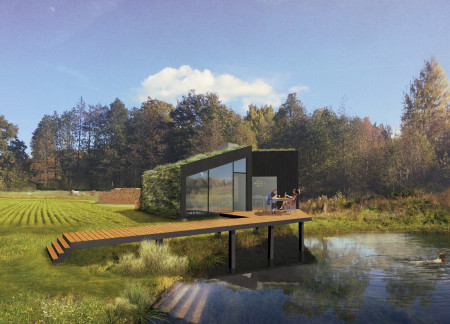 Birch Bark Cladding and Sustainable Timber Design in a Wellness Retreat