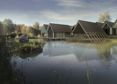 Thatch Roofed a-Frame Structures Utilizing Local Timber for Sustainable Community Retreat