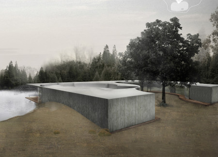 Curvilinear Design Utilizing Cast-in-Place Concrete and Natural Oak Within a Tranquil Wellness Retreat