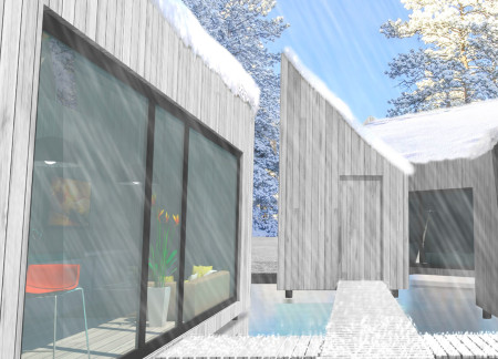 Charred Wooden Shingles and Cross-Laminated Timber Panels Define a Modern Wellness Retreat