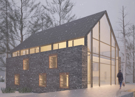 Charred Wooden Shingles and Local Stone Create a Tranquil Retreat for Wellness and Reflection