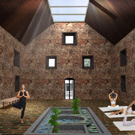 Silent Chambers Crafted from Local Stone and Wood in a Natural Sanctuary