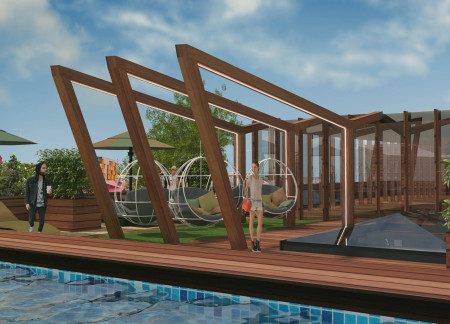 Vinyl Production Hub with Green Roof and Polished Concrete Spaces