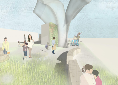 Terraced Rooftop Gardens with Steel Cores and Flexible Living Spaces in Urban Housing