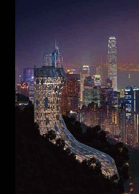 Fluid Form of Glass and Metal Cladding in a Mountainous Community Residence