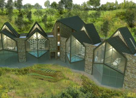 Charred Wooden Shingles and Cross-Laminated Timber Create a Mindfulness Retreat in a Rural Setting