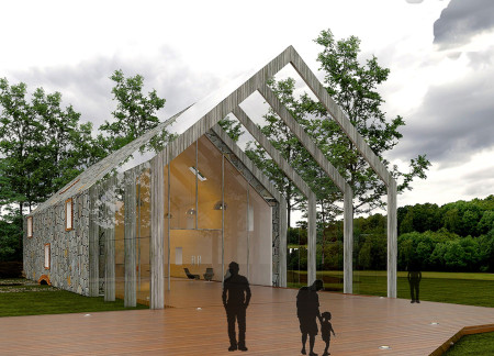 Charred Wooden Shingles and Laminated Timber Create a Harmonious Retreat in a Natural Landscape