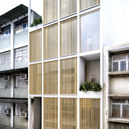 Vertical Farming and Bamboo Privacy Screens in Modular Urban Living Spaces