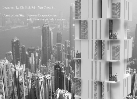 Modular Living Units Crafted from Reinforced Concrete and Glass in an Urban Vertical Community