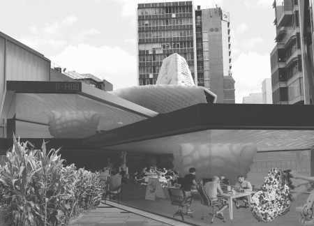 Bioplastic Hub with Modular Form and Robotic Fabrication in a Sustainable Community Setting