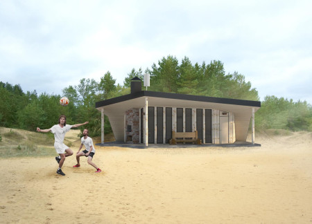 Charred Wooden Shingles and Wind Energy Integration in Sustainable Trekking Cabins