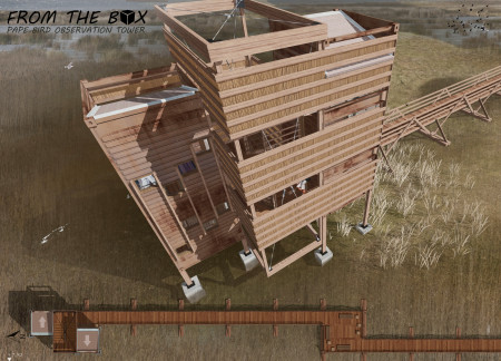 Charred Wooden Shingles and Vertical Gardens Transform Community Space in Urban Setting