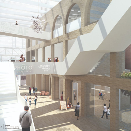 Charred Brick Facade and Steel Framework Create a Dynamic Cultural Hub