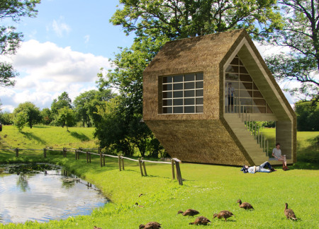 Charred Wooden Shingles and Cross-Laminated Timber Shape a Sustainable Shelter for Trekkers