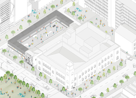 Charred Wooden Shingles and Modular Design Define a Sustainable Community Space