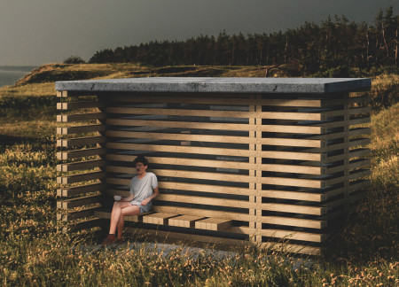 Screwless Assembly of Hybrid Timber and Concrete in a Coastal Retreat