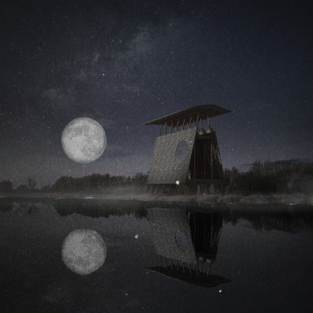 Floating Structure with Charred Wooden Shingles and Timber Frame for Environmental Education