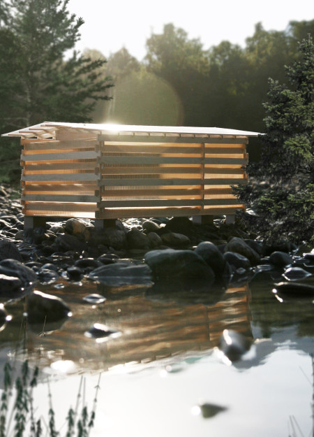 Polycarbonate and Pinewood Cabins Designed for Group Accommodation in Natural Forest Settings