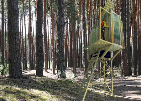 Elevated Cabin with Eco-Friendly Timber and Rainwater Harvesting Along the Baltic Landscape