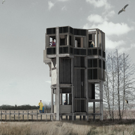 Timber Cassettes and Glass Panoramas Create Elevated Wildlife Observations in Sustainable Design