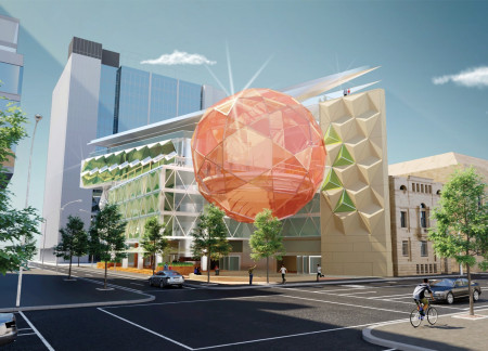 Translucent Facades and Elevated Green Spaces in a Collaborative Arts Center