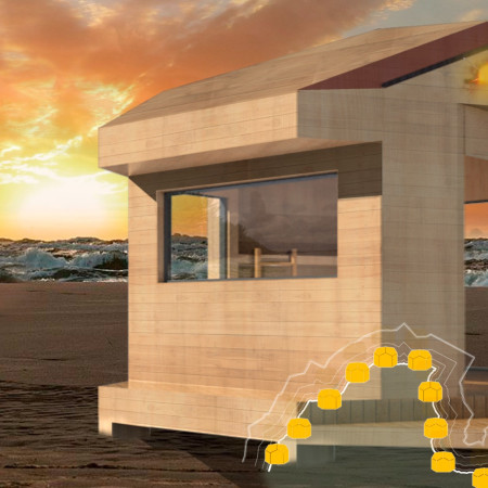 Hexagonal Shelter Crafted from Phenolic Panels with Natural Wood Accents