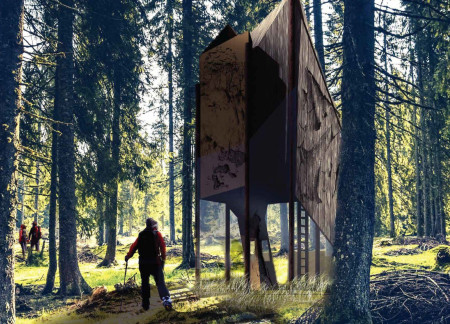 Charred Wooden Shingles and Cross-Laminated Timber Panels Enhance Sustainable Community Living