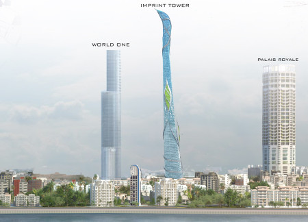 Vertical Gardens and Rainwater Harvesting Integrated into Twisting Glass and Steel Structure