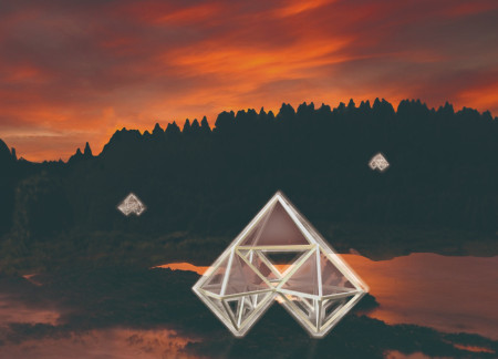 Fluorescent Paint-Covered Shelter Crafted from Sustainable Wood Panels Along the Amber Road