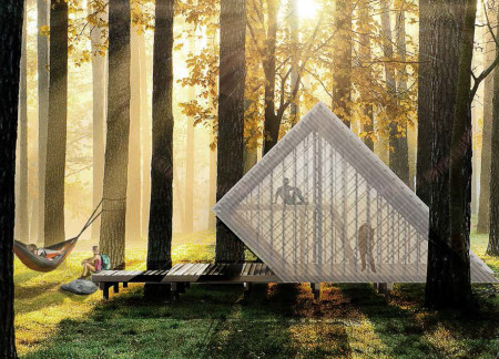 Translucent Polycarbonate and Timber Pavilions for Sustainable Trekking Amenities