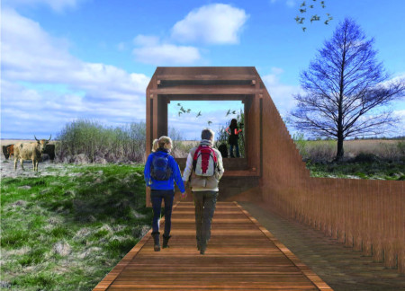 Elevated Viewing Platform Crafted from Locally-Sourced Timber and Steel Emphasizing Natural Harmony