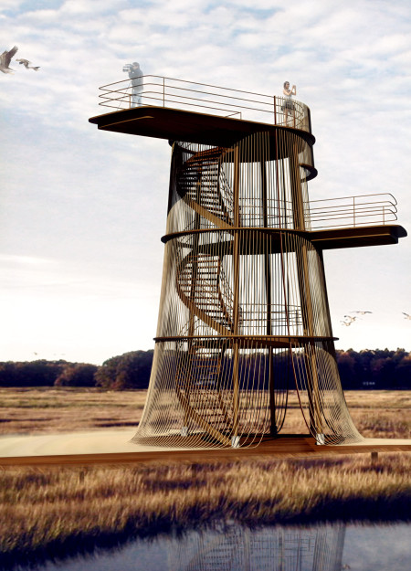 An Observation Tower Inspired by Bird Nesting Patterns