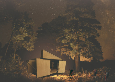 Dynamic Foldable Structures Crafted from Local Timber for Community Engagement in Natural Settings