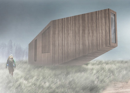 Sustainable Retreats Built with Pine and Glass Integrating Coastal Landscapes