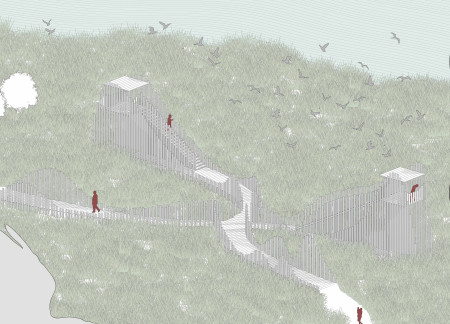 Elevated Platforms Crafted from Seasoned Timber and Integrating Natural Landscapes for Bird Observation