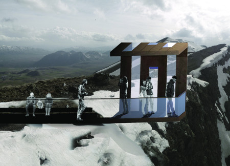 Copper Clad Lookouts Embracing Natural Terrain Through Forged Cement Pathways