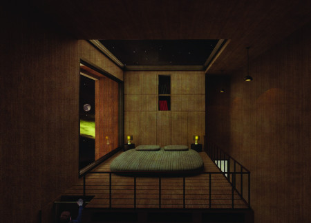 Mobile Accommodation Featuring Lightweight Metal and OSB Construction for Optimal Aurora Viewing