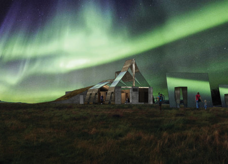 Reflective Glass and Concrete Sanctuary Designed for Intimate Aurora Viewings
