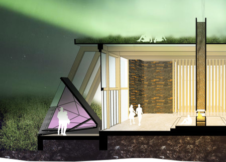 Modular Guest Pods with Turf Roofs and Expansive Glazing for Northern Light Viewing