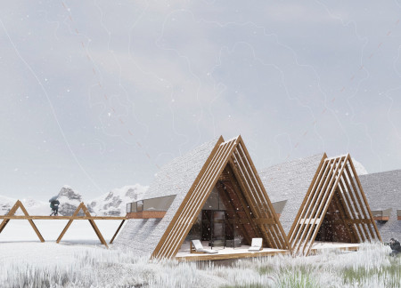 Charred Wood Shingles and Exposed Concrete Define a Multifunctional Urban Space