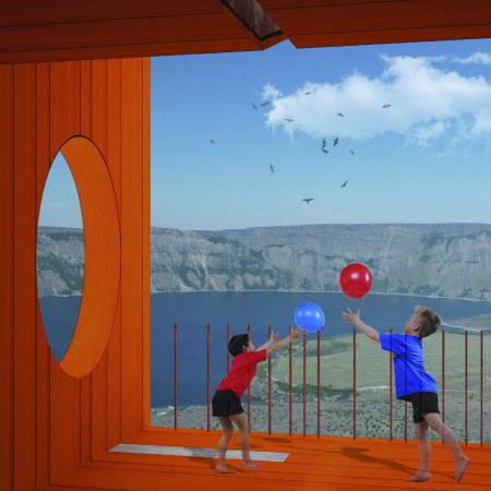 Weathered Steel and Charred Shingles Enhance Biophilic Connection in Scenic Residential Design