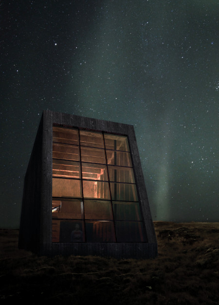 Charred Wooden Shingles and Panoramic Glazing in an Icelandic Retreat