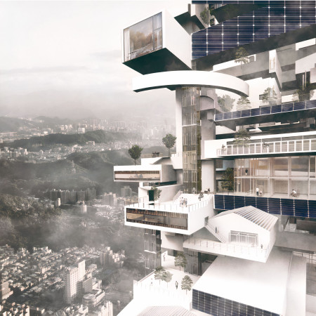 An Adaptive Urban Office Combining Timber Facades and Concrete Panels