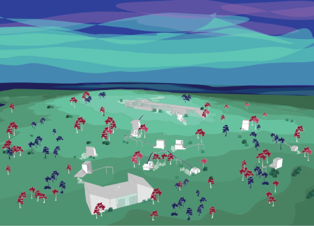 Charred Wooden Shingles and Cross-Laminated Timber Panels Form Cultural Hospitality Amidst Mythological Landscapes