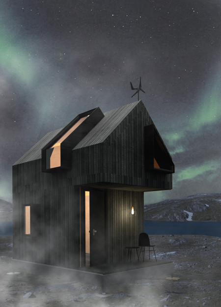 Charred Wooden Shingles and Biomass Energy in a Sustainable Lodge Design