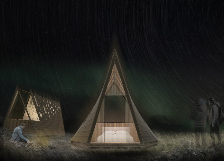 Charred Wooden Shingles and Vertical Gardens in a Multi-Use Urban Space